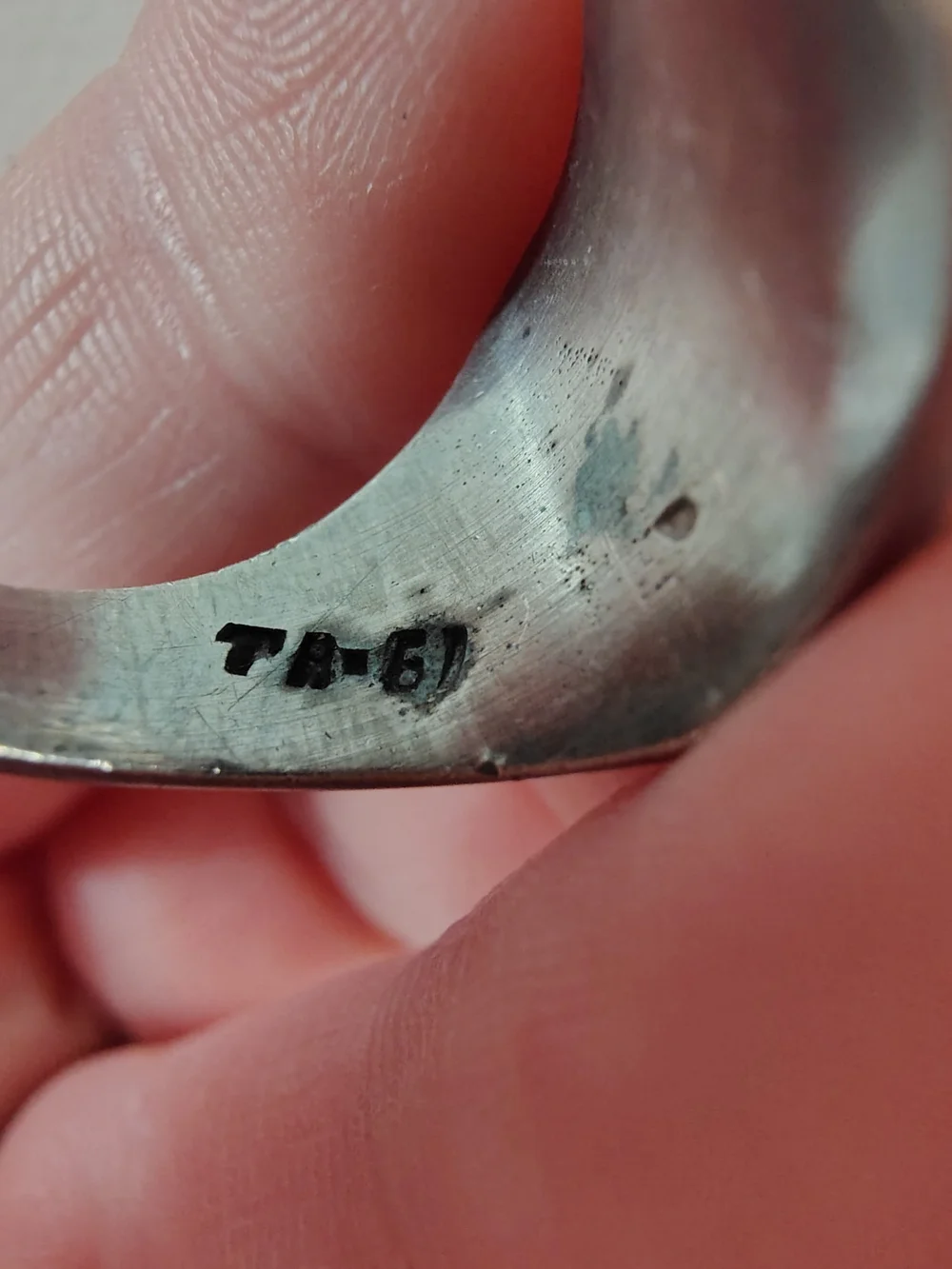 Vtg Taxco Sterling Silver Black Onyx Bar Channel Inlay Modernist Ring Sz 6 TA-61